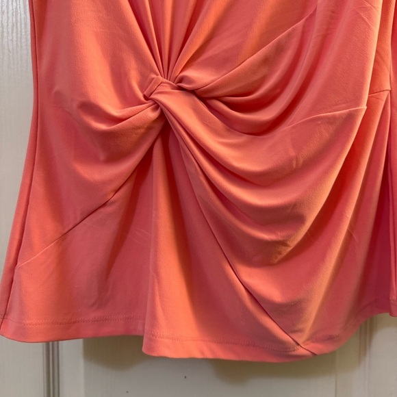 DKNY Women’s Coral Colour Sleeveless Side Twist Top - Picture 3 of 7